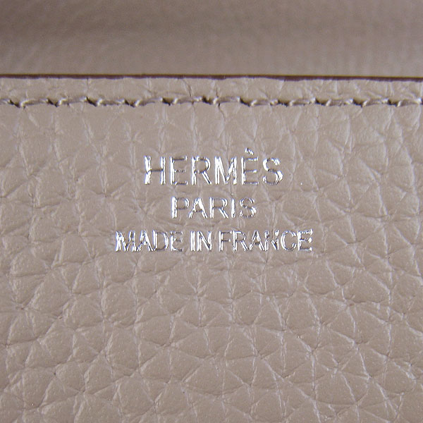 7A Hermes Oxhide Leather Message Bag Grey H017